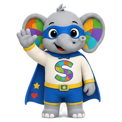 Sage the elephant waving hello